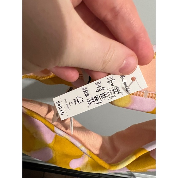 Madewell Second Wave Balconette Bikini Top in Watercolor Floral Size XL & M NWT - Picture 8 of 9